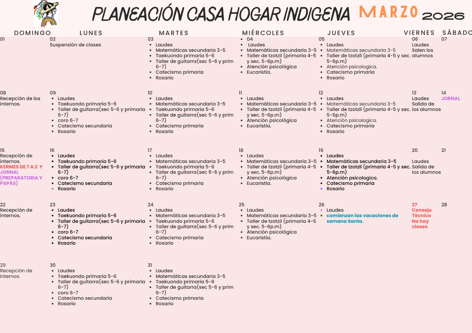  Calendario no disponible en este momento. Intente más tarde.